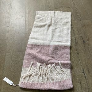 Gentle Fawn cozy pink and white scarf